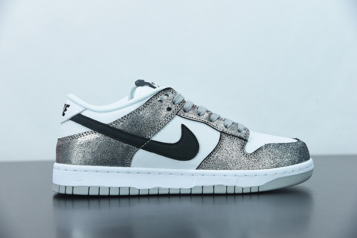 Nike Dunk Low Features Silver Cracked Leather DO5882-001