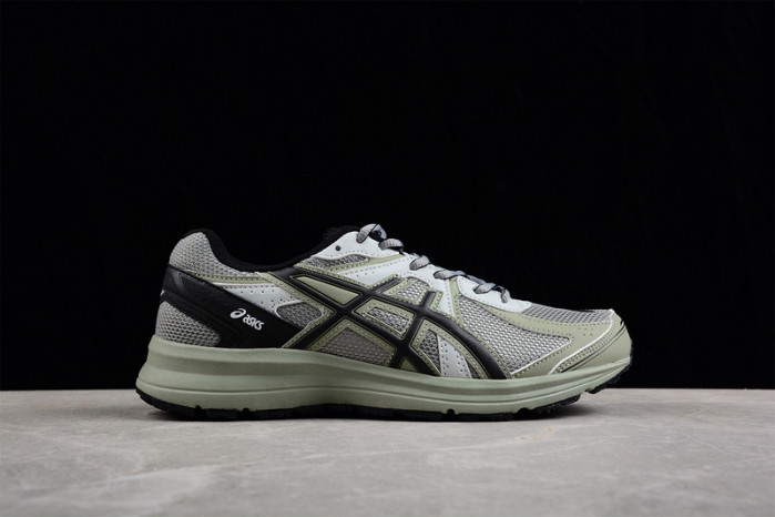 As*ic*s jog 100 s lightweight low tops non-slip gray green 1201a715-020